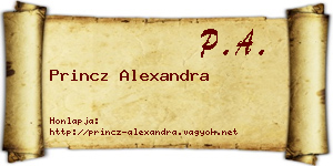 Princz Alexandra névjegykártya